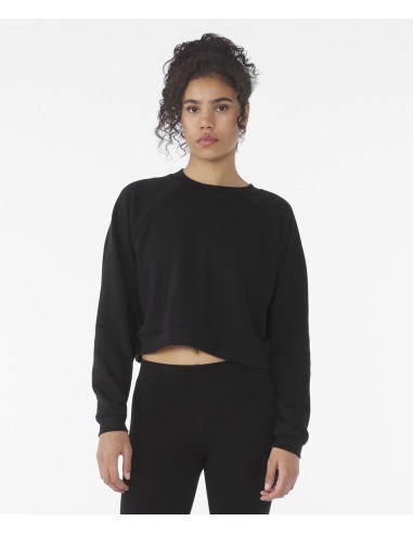 B-7505-Sweat-shirt col rond femme avec manches raglan